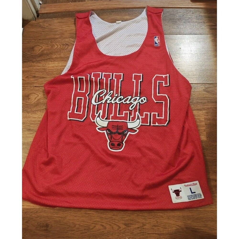 Chicago Bulls Jersey NBA Basketball Reversible Mitchell & Ness Mens Large